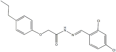 N'-(2,4-dichlorobenzylidene)-2-(4-propylphenoxy)acetohydrazide Struktur