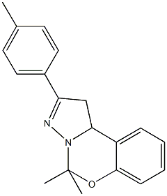 5,5-dimethyl-2-(4-methylphenyl)-1,10b-dihydropyrazolo[1,5-c][1,3]benzoxazine Struktur