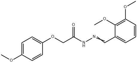 N'-(2,3-dimethoxybenzylidene)-2-(4-methoxyphenoxy)acetohydrazide Struktur