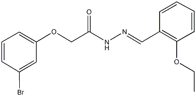 2-(3-bromophenoxy)-N'-(2-ethoxybenzylidene)acetohydrazide Struktur