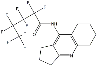 2,2,3,3,4,4,5,5,5-nonafluoro-N-(2,3,5,6,7,8-hexahydro-1H-cyclopenta[b]quinolin-9-yl)pentanamide Struktur