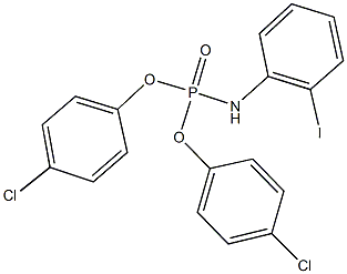 bis(4-chlorophenyl) 2-iodophenylamidophosphate Struktur