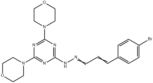 3-(4-bromophenyl)acrylaldehyde [4,6-di(4-morpholinyl)-1,3,5-triazin-2-yl]hydrazone Struktur