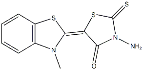 3-amino-5-(3-methyl-1,3-benzothiazol-2(3H)-ylidene)-2-thioxo-1,3-thiazolidin-4-one Struktur