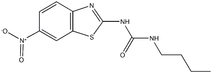 N-butyl-N'-{6-nitro-1,3-benzothiazol-2-yl}urea Struktur