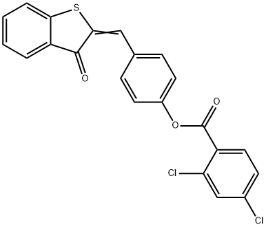 4-[(3-oxo-1-benzothien-2(3H)-ylidene)methyl]phenyl 2,4-dichlorobenzoate Struktur