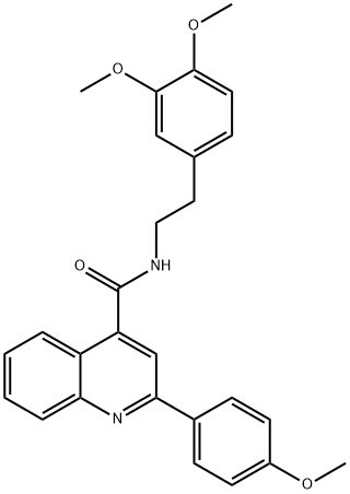 N-[2-(3,4-dimethoxyphenyl)ethyl]-2-(4-methoxyphenyl)-4-quinolinecarboxamide Struktur