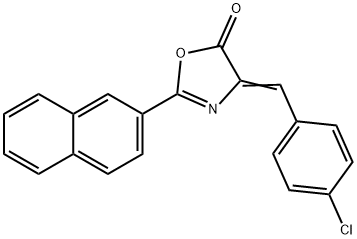 4-(4-chlorobenzylidene)-2-(2-naphthyl)-1,3-oxazol-5(4H)-one Struktur