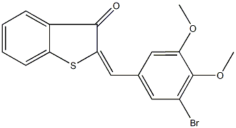 2-(3-bromo-4,5-dimethoxybenzylidene)-1-benzothiophen-3(2H)-one Struktur