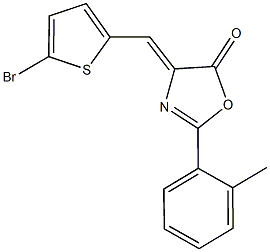 4-[(5-bromo-2-thienyl)methylene]-2-(2-methylphenyl)-1,3-oxazol-5(4H)-one Struktur