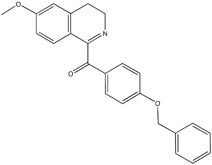 [4-(benzyloxy)phenyl](6-methoxy-3,4-dihydro-1-isoquinolinyl)methanone Struktur