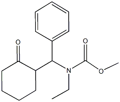 methyl ethyl[(2-oxocyclohexyl)(phenyl)methyl]carbamate Struktur