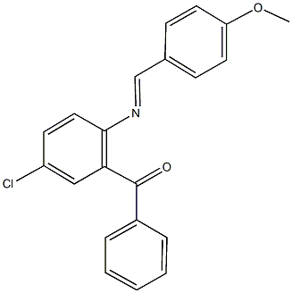 {5-chloro-2-[(4-methoxybenzylidene)amino]phenyl}(phenyl)methanone Struktur