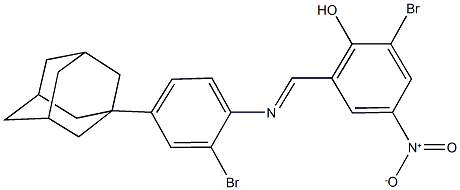 2-({[4-(1-adamantyl)-2-bromophenyl]imino}methyl)-6-bromo-4-nitrophenol Struktur