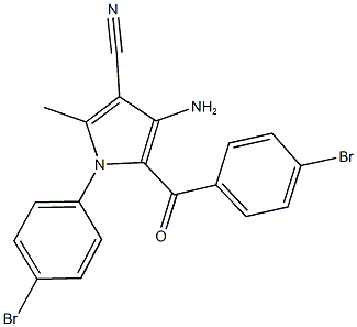 4-amino-5-(4-bromobenzoyl)-1-(4-bromophenyl)-2-methyl-1H-pyrrole-3-carbonitrile Struktur