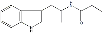 N-[2-(1H-indol-3-yl)-1-methylethyl]propanamide Struktur