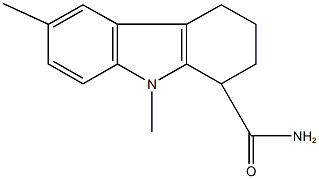 6,9-dimethyl-2,3,4,9-tetrahydro-1H-carbazole-1-carboxamide Struktur