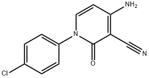 4-amino-1-(4-chlorophenyl)-2-oxo-1,2-dihydro-3-pyridinecarbonitrile Struktur