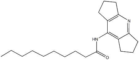 N-(1,2,3,5,6,7-hexahydrodicyclopenta[b,e]pyridin-8-yl)decanamide Struktur