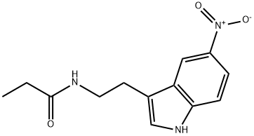 N-(2-{5-nitro-1H-indol-3-yl}ethyl)propanamide Struktur