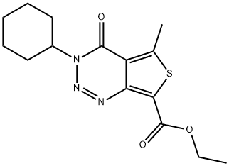 ethyl 3-cyclohexyl-5-methyl-4-oxo-3,4-dihydrothieno[3,4-d][1,2,3]triazine-7-carboxylate Struktur