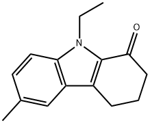 9-ethyl-6-methyl-2,3,4,9-tetrahydro-1H-carbazol-1-one Struktur