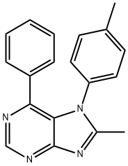 8-methyl-7-(4-methylphenyl)-6-phenyl-7H-purine Struktur