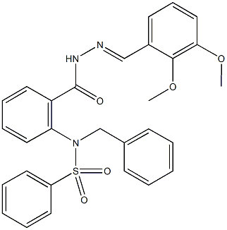 N-benzyl-N-(2-{[2-(2,3-dimethoxybenzylidene)hydrazino]carbonyl}phenyl)benzenesulfonamide Struktur