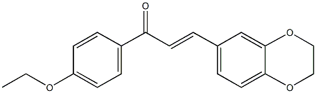 3-(2,3-dihydro-1,4-benzodioxin-6-yl)-1-(4-ethoxyphenyl)-2-propen-1-one Struktur