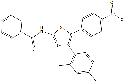 N-(4-(2,4-dimethylphenyl)-5-{4-nitrophenyl}-1,3-thiazol-2-yl)benzamide Struktur