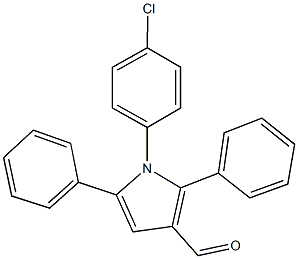 1-(4-chlorophenyl)-2,5-diphenyl-1H-pyrrole-3-carbaldehyde Struktur