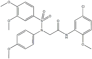 N-(5-chloro-2-methoxyphenyl)-2-{[(3,4-dimethoxyphenyl)sulfonyl]-4-methoxyanilino}acetamide Struktur