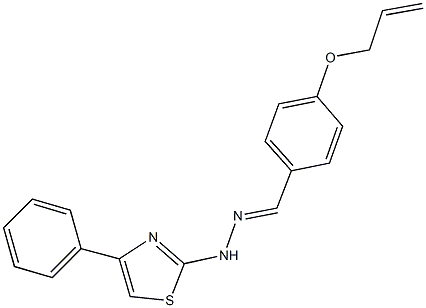 4-(allyloxy)benzaldehyde (4-phenyl-1,3-thiazol-2-yl)hydrazone Struktur