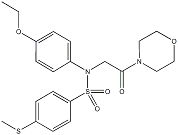 N-(4-ethoxyphenyl)-4-(methylsulfanyl)-N-[2-(4-morpholinyl)-2-oxoethyl]benzenesulfonamide Struktur