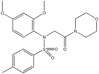 N-(2,4-dimethoxyphenyl)-4-methyl-N-[2-(4-morpholinyl)-2-oxoethyl]benzenesulfonamide Struktur