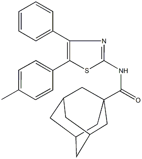 N-[5-(4-methylphenyl)-4-phenyl-1,3-thiazol-2-yl]-1-adamantanecarboxamide Struktur