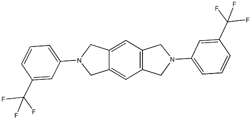 2,6-bis[3-(trifluoromethyl)phenyl]-1,2,3,5,6,7-hexahydropyrrolo[3,4-f]isoindole Struktur