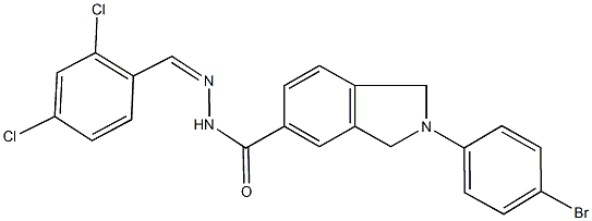 2-(4-bromophenyl)-N'-(2,4-dichlorobenzylidene)-5-isoindolinecarbohydrazide Struktur