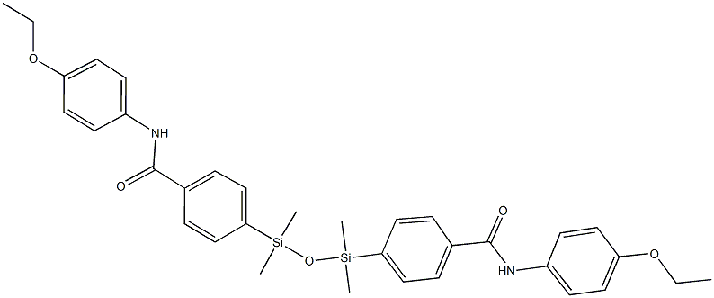 4-(3-{4-[(4-ethoxyanilino)carbonyl]phenyl}-1,1,3,3-tetramethyldisiloxanyl)-N-(4-ethoxyphenyl)benzamide Struktur