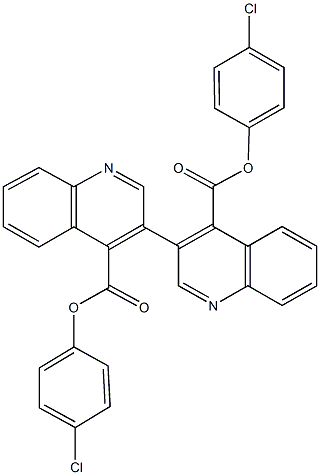 3,3'-bis[4-chlorophenyl 4-quinolinecarboxylate] Struktur