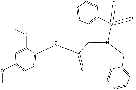 2-[benzyl(phenylsulfonyl)amino]-N-(2,4-dimethoxyphenyl)acetamide Struktur