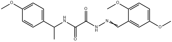 2-[2-(2,5-dimethoxybenzylidene)hydrazino]-N-[1-(4-methoxyphenyl)ethyl]-2-oxoacetamide Struktur