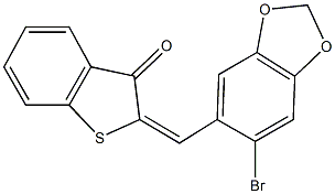 2-[(6-bromo-1,3-benzodioxol-5-yl)methylene]-1-benzothiophen-3(2H)-one Struktur