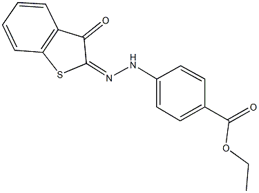 ethyl 4-[2-(3-oxo-1-benzothien-2(3H)-ylidene)hydrazino]benzoate Struktur