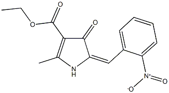 ethyl 5-{2-nitrobenzylidene}-2-methyl-4-oxo-4,5-dihydro-1H-pyrrole-3-carboxylate Struktur