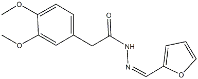 2-(3,4-dimethoxyphenyl)-N'-(2-furylmethylene)acetohydrazide Struktur