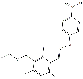 3-(ethoxymethyl)-2,4,6-trimethylbenzaldehyde {4-nitrophenyl}hydrazone Struktur