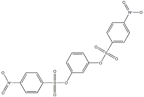 3-[({4-nitrophenyl}sulfonyl)oxy]phenyl 4-nitrobenzenesulfonate Struktur