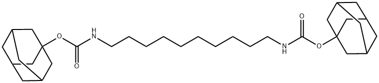 1-adamantyl 10-{[(1-adamantyloxy)carbonyl]amino}decylcarbamate Struktur