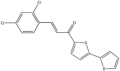 5-[3-(2,4-dichlorophenyl)-2-propenoyl]-2,2'-bithiophene Struktur